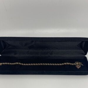 Sterling Silver 925 Heart Crystal Studded Tennis Bracelet ✨7 “